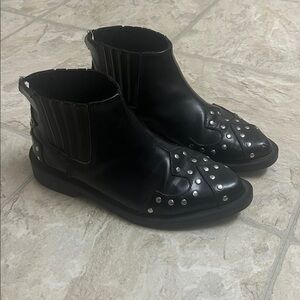 Black Studded Ankle Boots